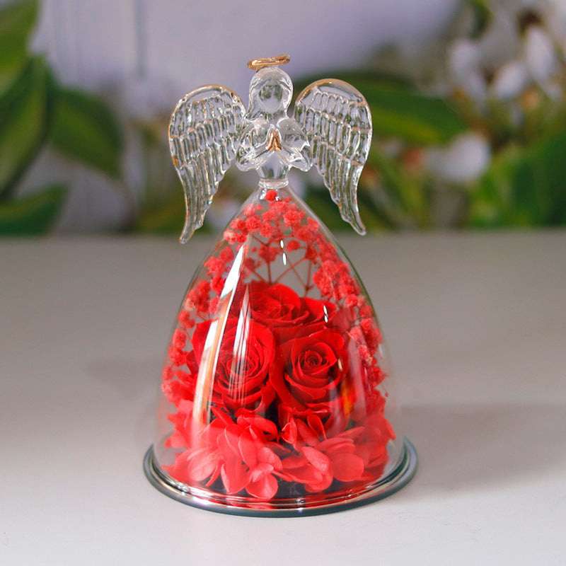 Angel Glass Cover Dried Rose - The Mercantiles