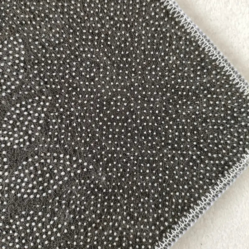 Striped Non-Slip Bath Mat - Soft, Machine Washable (Black & White)