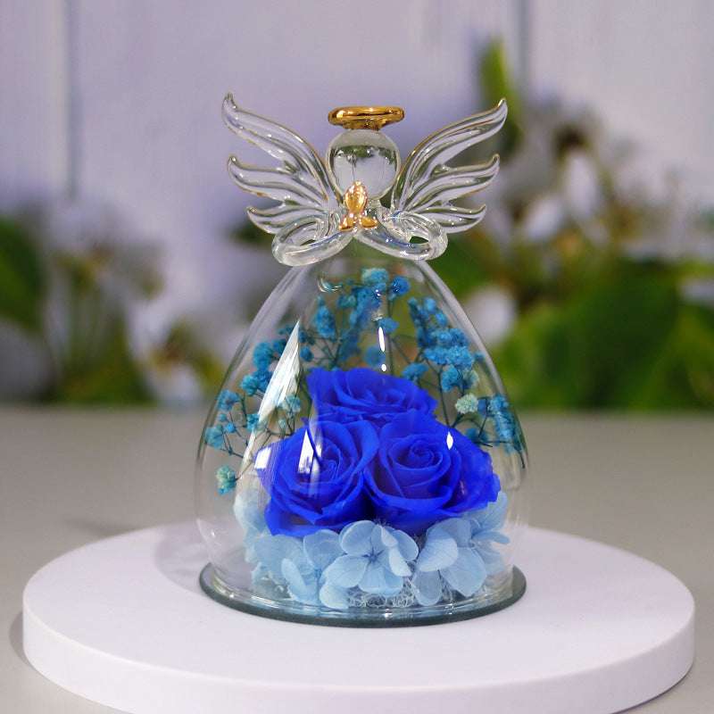 Angel Glass Cover Dried Rose - The Mercantiles