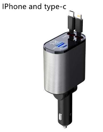 4 in 1 Retractable Car Charger - The Mercantiles