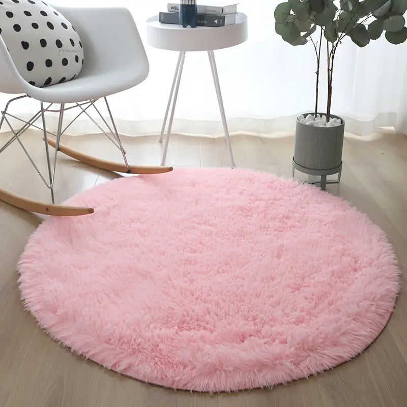 Plush Round Carpet - Soft, Machine Washable (60cm to 120cm)