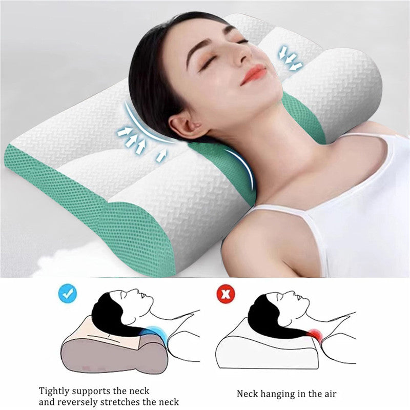 Super Ergonomic Pillow Neck Support Pillow Protect Your Neck Spine Orthopedic Bed Pillow for All Sleep Position in stock 50x30cm