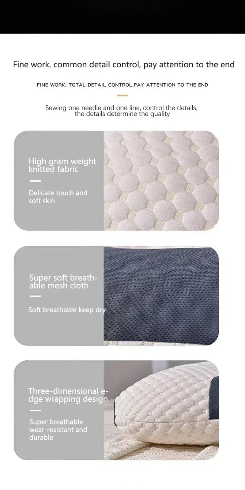 NEW Pillow Help Sleep And Protect The Neck Cervical Orthopedic Household Soybean Fiber Massage SPA Pillow For Sleeping 2025