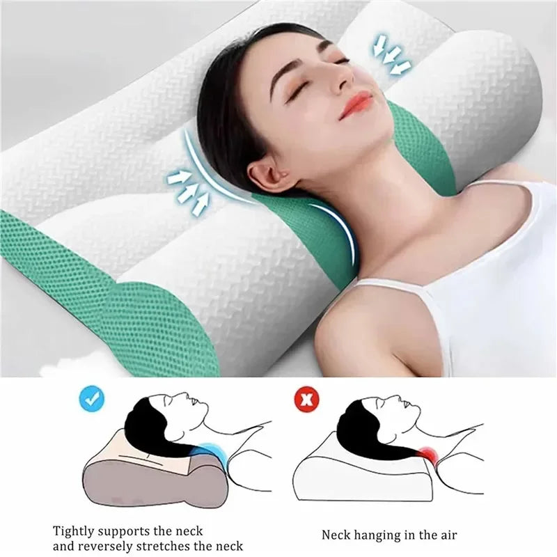 Super Ergonomic Pillow Neck Support Pillow Protect Your Neck Spine Orthopedic Bed Pillow for All Sleep Position in stock 50x30cm