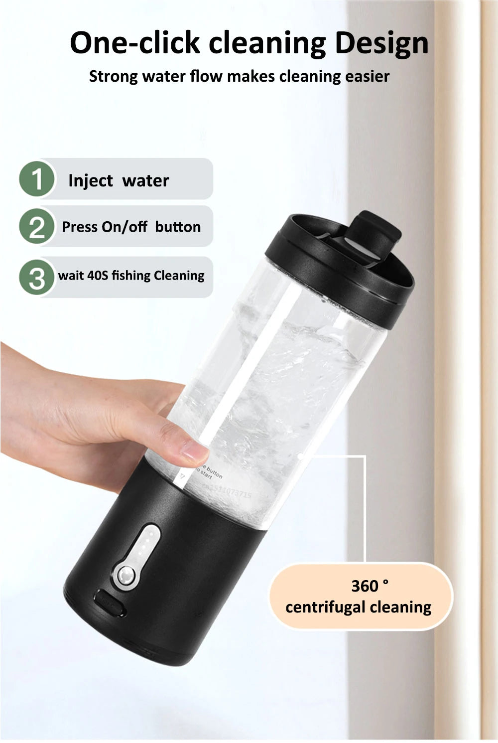 Portable Blender Mini Electric Fruit Juicer Mixer USB Rechargeable Smoothie Orange Fresh Juice Blender Portable Blender