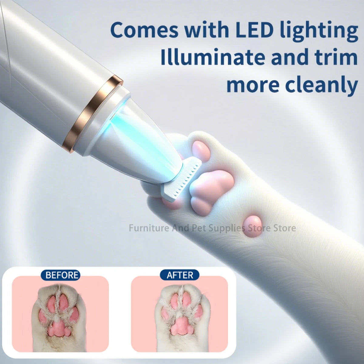 2-in-1 pet dog paw trimmer cat nail clipper pet nail grinder dog cat hair trimmer dog trimmer dog nail grinder paw trimmer