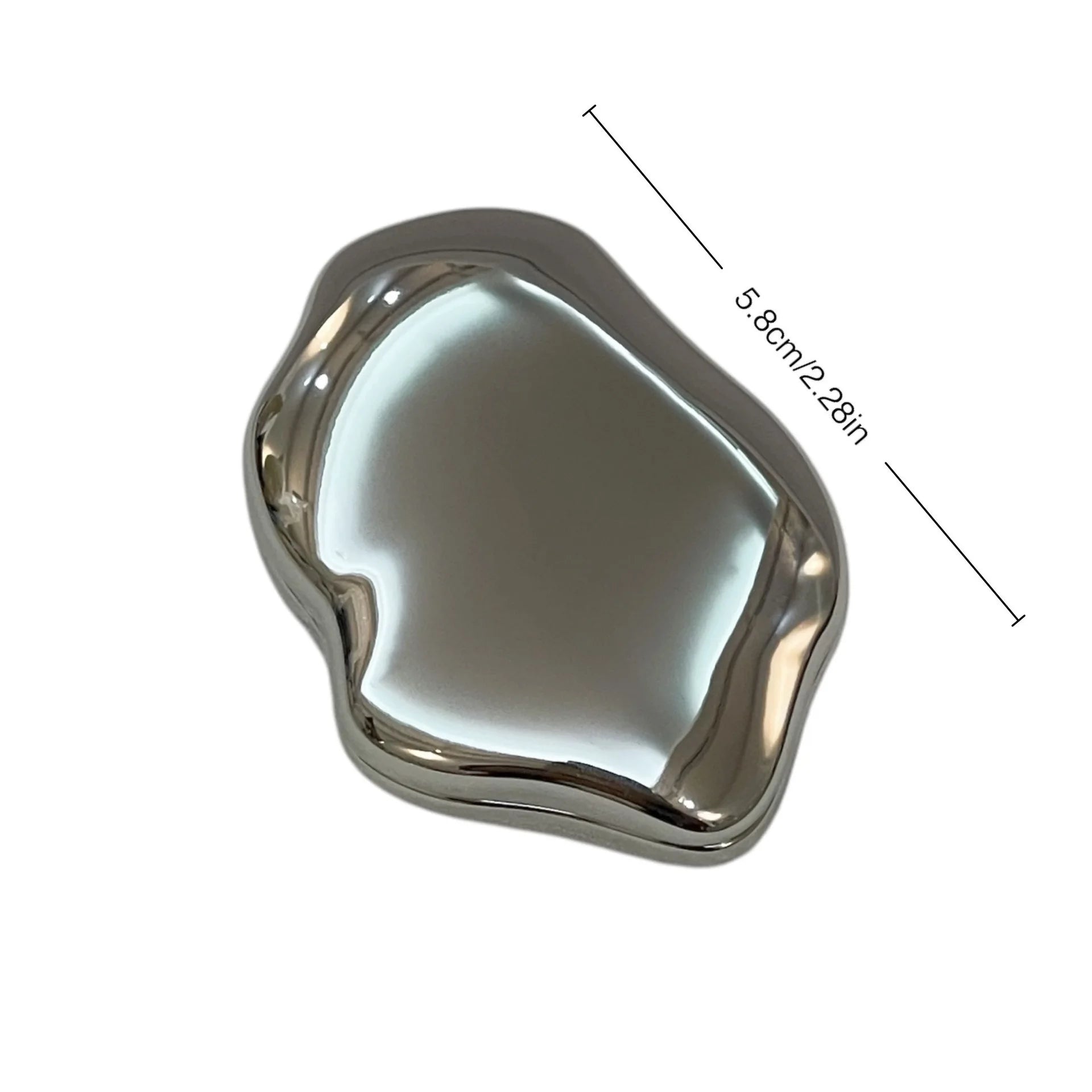 Foldable Makeup Mirror Metal Mini Cute Not Fragile and Portable Travel Compact Mirror Suitable for Bag Double-sided Small Mirror