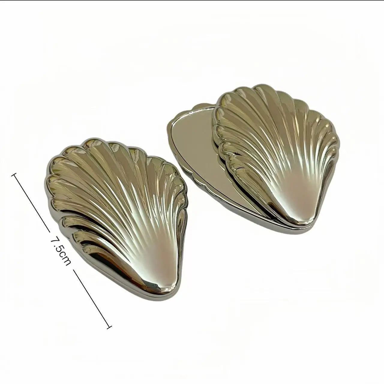 Foldable Makeup Mirror Metal Mini Cute Not Fragile and Portable Travel Compact Mirror Suitable for Bag Double-sided Small Mirror