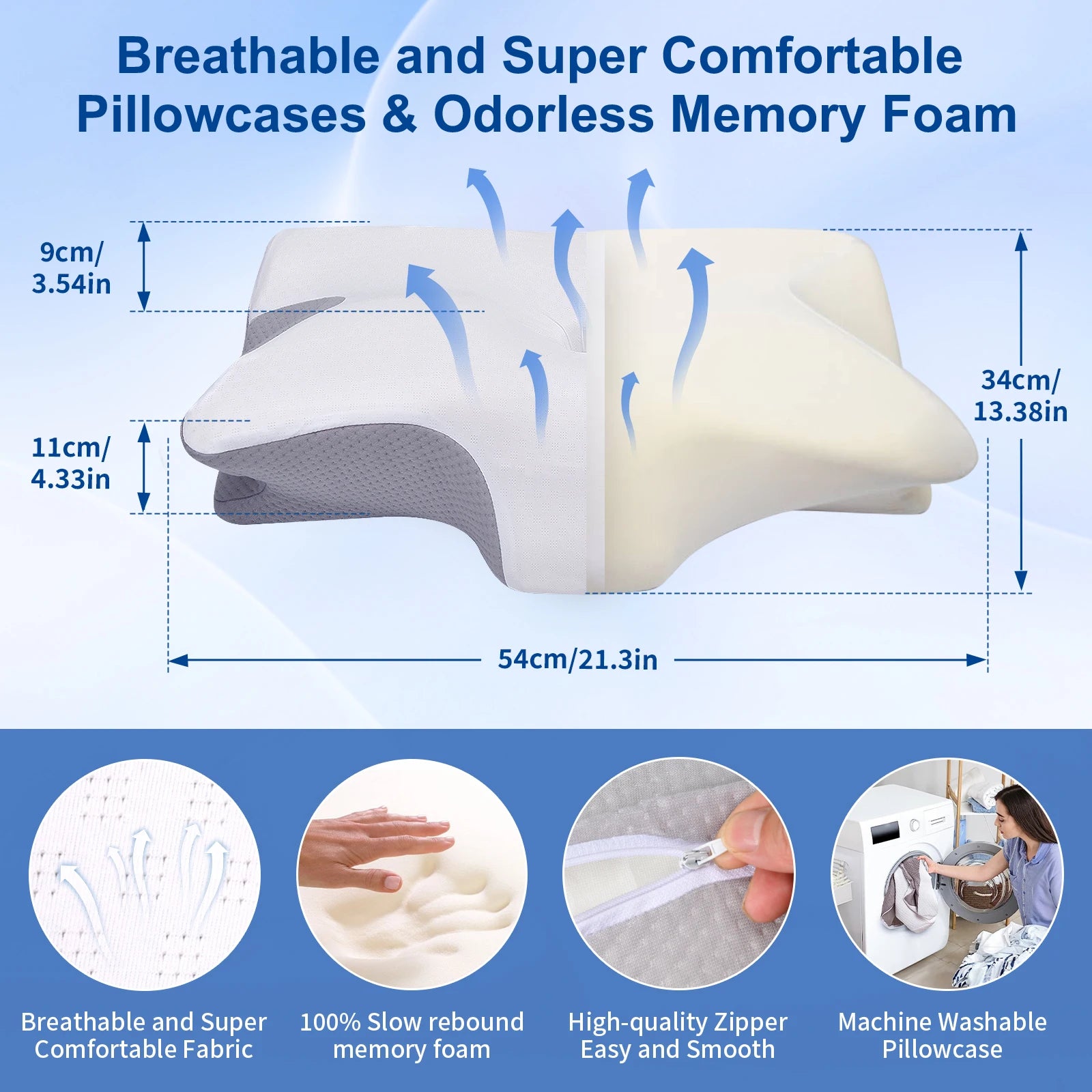 high pillows are taller and thicker, not deformed or collapsed, protecting the cervical spine and helping sleep memory pillow