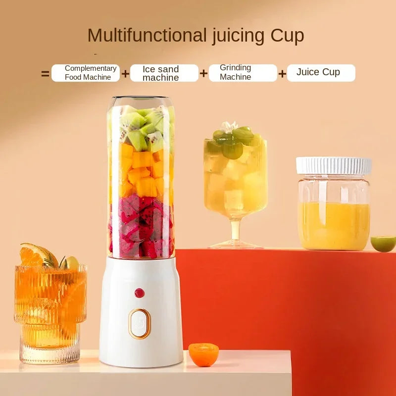 Portable Kitchen Blender Wireless Electric Fruit Juicer Machine For Orange Ice Crushing 10 Blades Auxiliary Food Machine Mixer