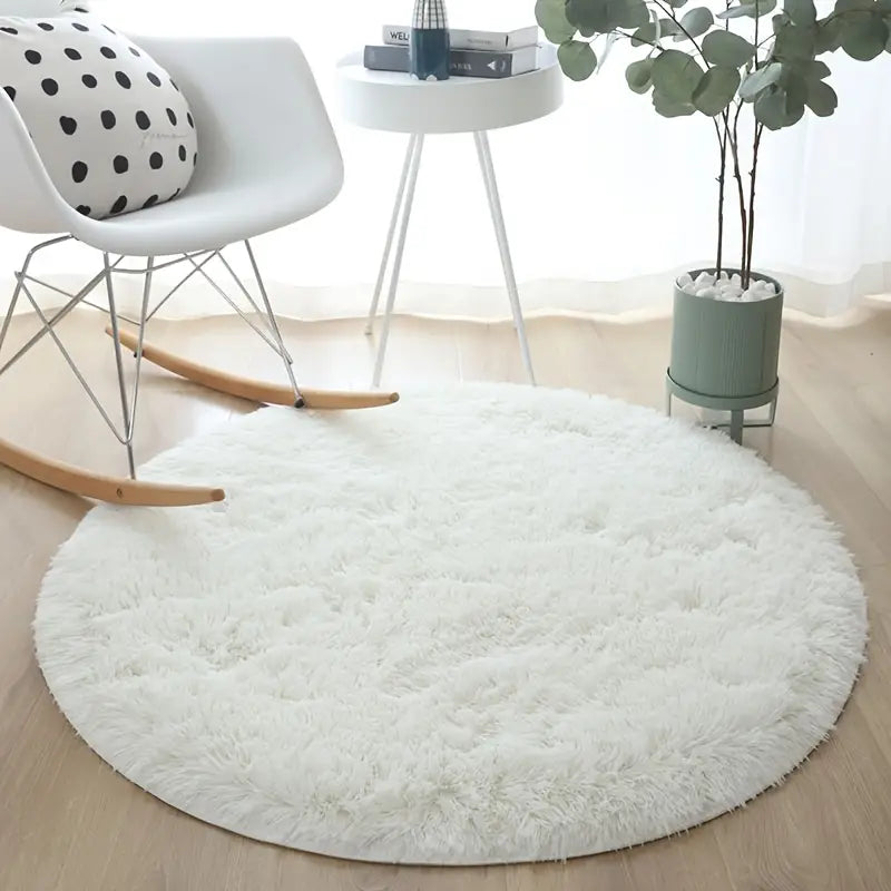 Plush Round Carpet - Soft, Machine Washable (60cm to 120cm)