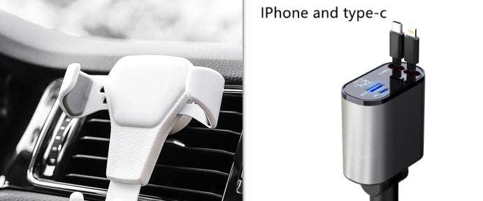 4 in 1 Retractable Car Charger - The Mercantiles