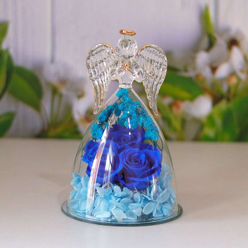 Angel Glass Cover Dried Rose - The Mercantiles
