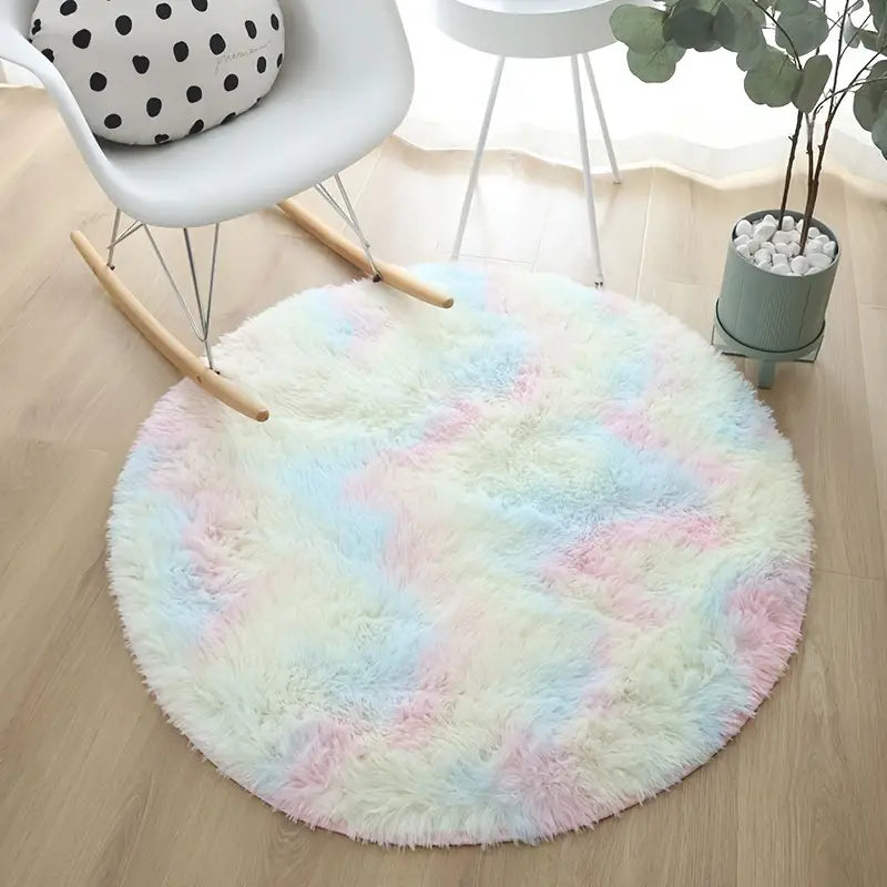 Plush Round Carpet - Soft, Machine Washable (60cm to 120cm)