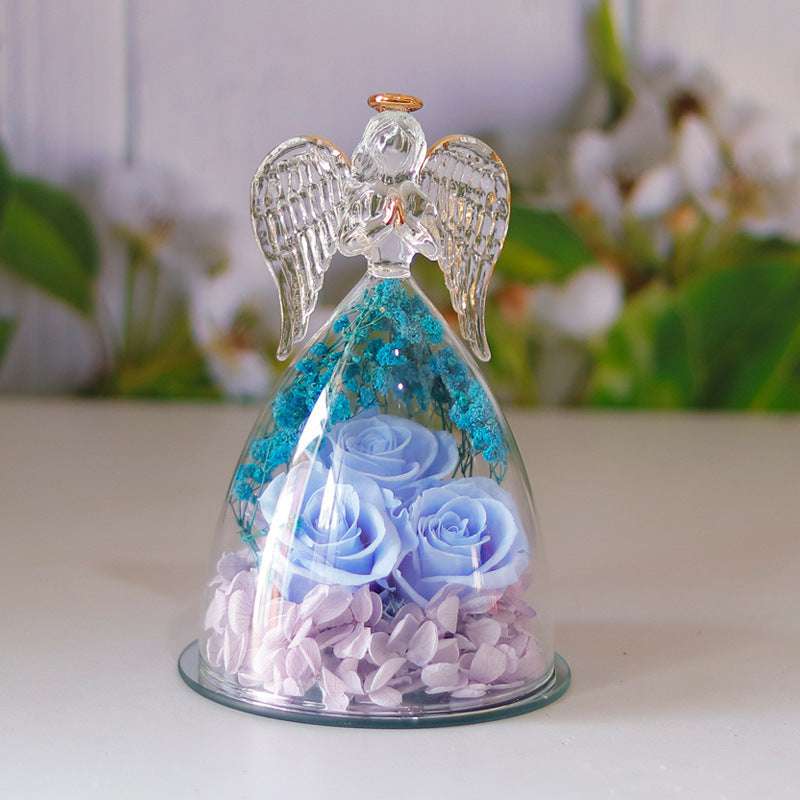 Angel Glass Cover Dried Rose - The Mercantiles