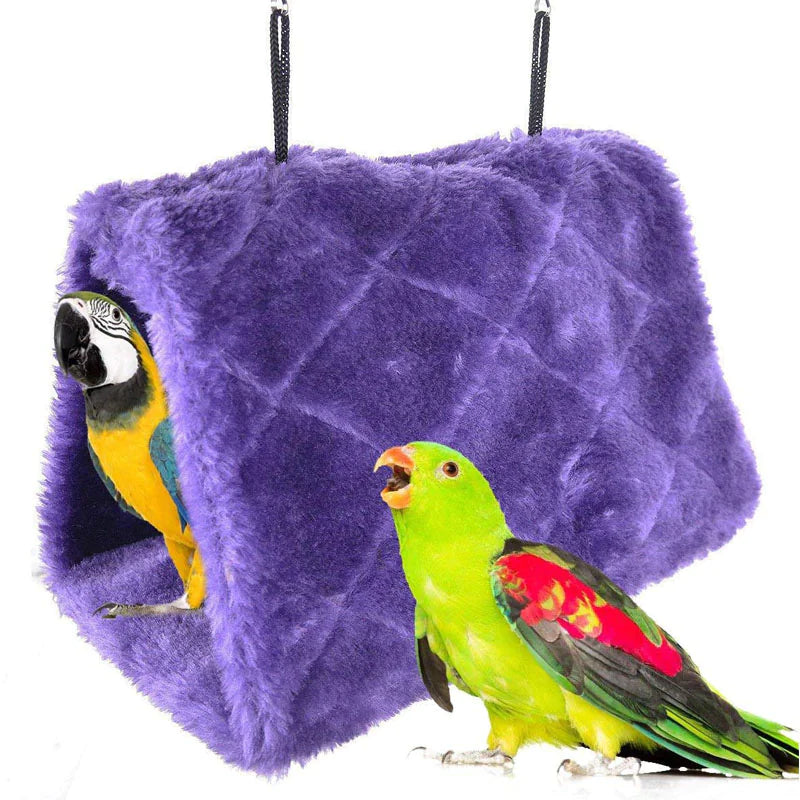 Cozy Bird Hammock Tent for Parrot Cages - Soft, Washable Pet Bedding (4-Size)