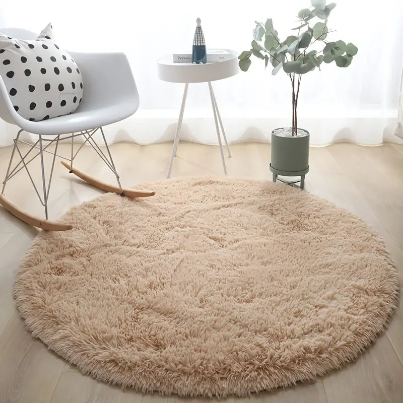 Plush Round Carpet - Soft, Machine Washable (60cm to 120cm)