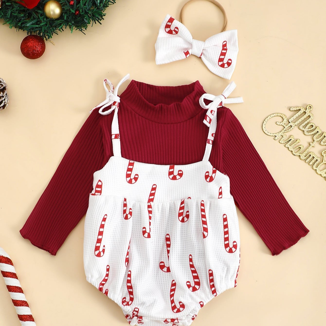 Baby Girl Christmas  Long Sleeve Suit