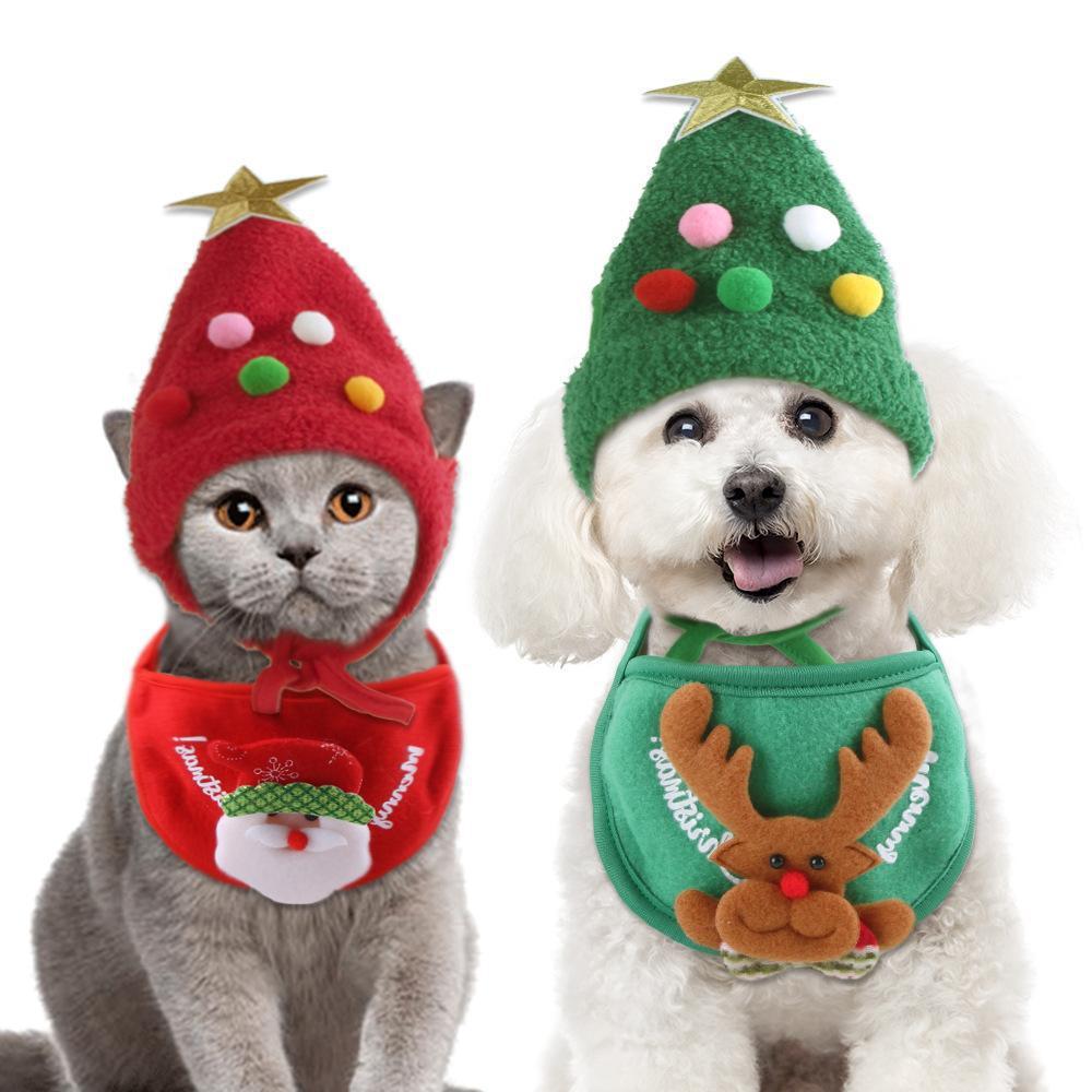 Christmas Tree Shaped Pet Hat