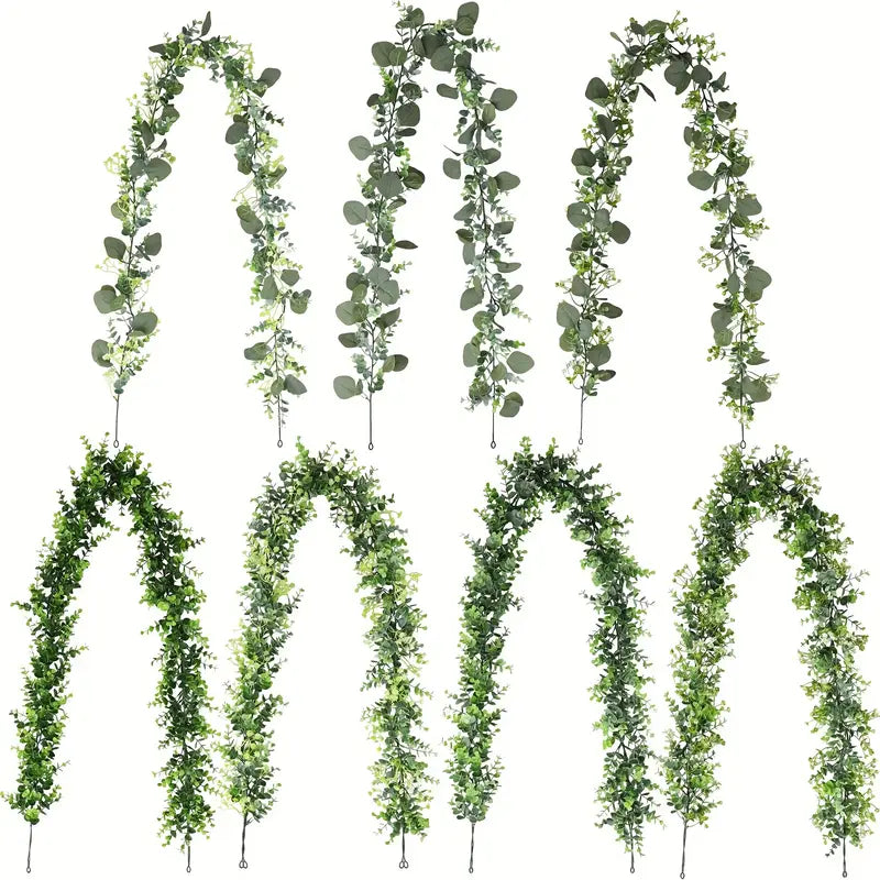 Artificial Eucalyptus Garland - Realistic Fake Greenery for Weddings & Home Decor