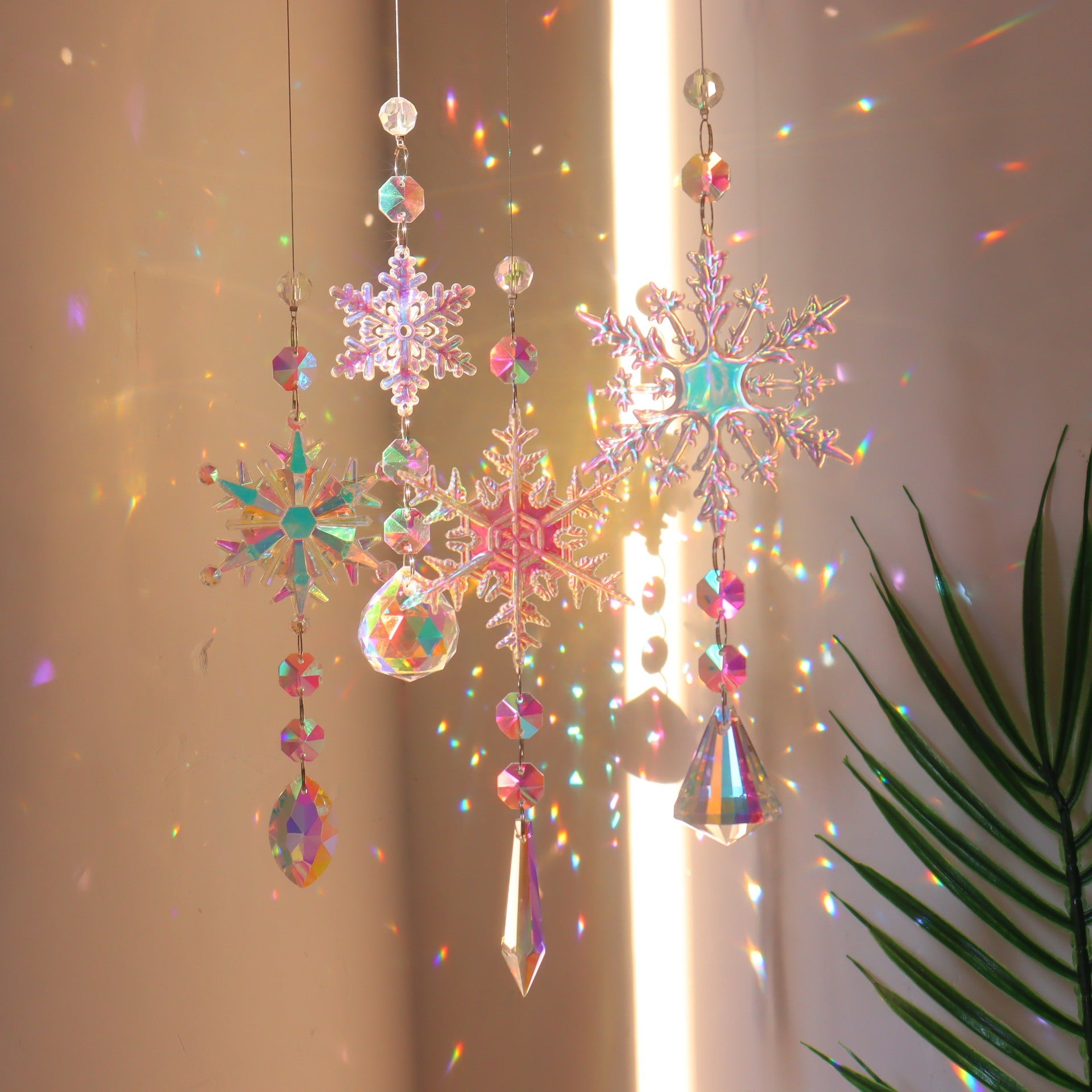 Christmas  Sun Catcher Colorful Snowflake