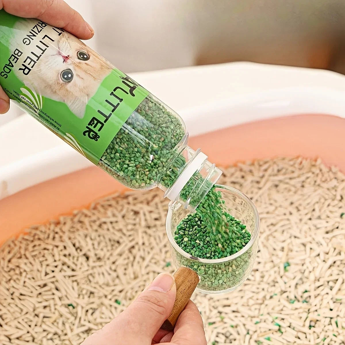 A Bottle of Cat Litter Deodorizing Beads Air Purifier- Make Your Home Smell Comfortable and Remove Odors-Pet urine deodorant
