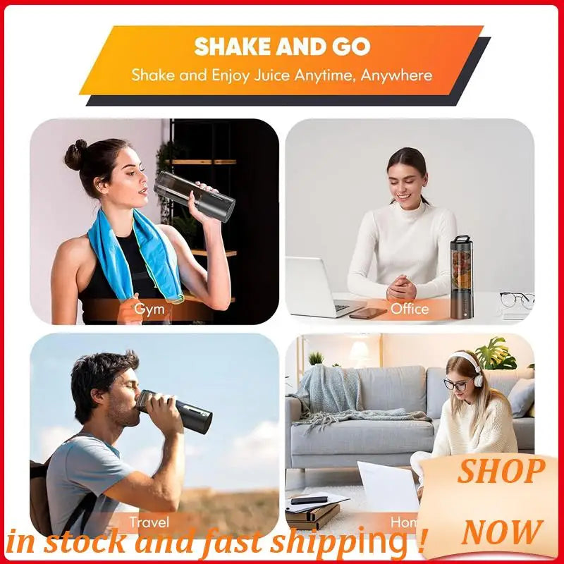 Portable Blender, Personal Size Blender For Shakes And Smoothies With 6 Ultra Sharp Blades, 16 Oz USB Rechargeable Durable White