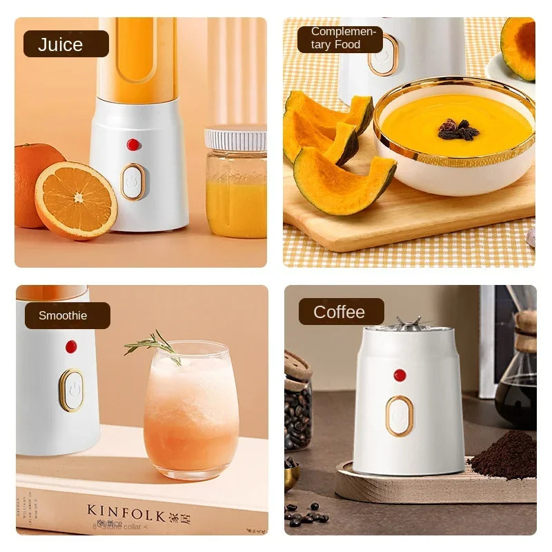 Portable Kitchen  Blender Wireless Electric Fruit Juicer Machine For Orange Ice Crushing 10 Blades Auxiliary Food Machine Mixer