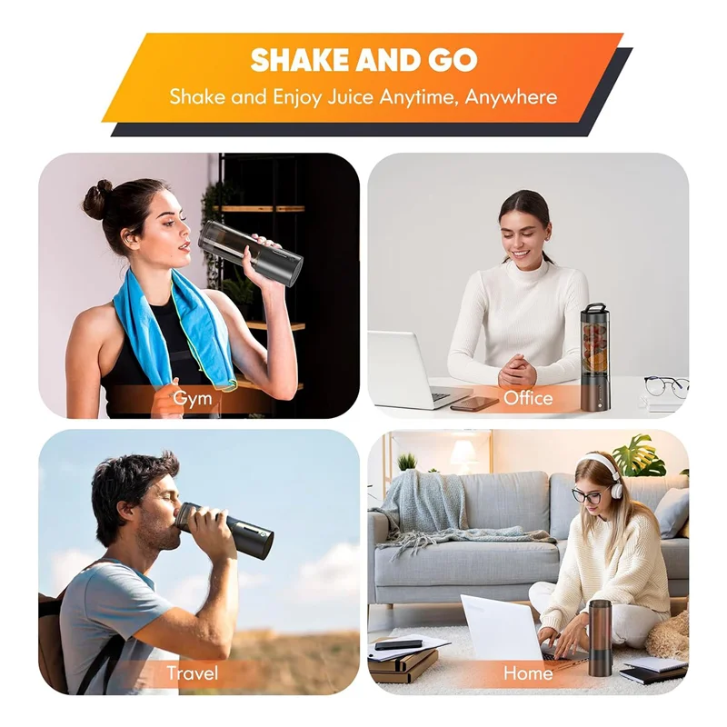 Portable Blender, Personal Size Blender For Shakes And Smoothies With 6 Ultra Sharp Blades, 16 Oz USB Rechargeable Durable White