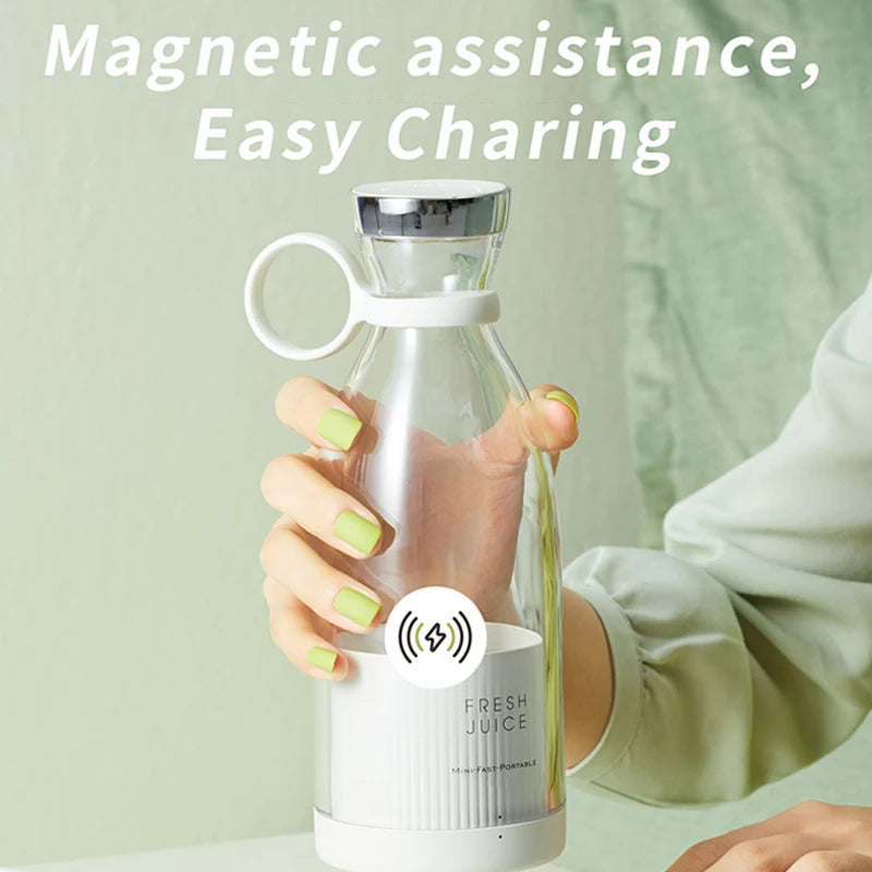 Portable Blender 350ml Mini Portable Blender Smoothies 1400mAh Fresh Juice Travel Electric Travel Portable Mixer Kitchen