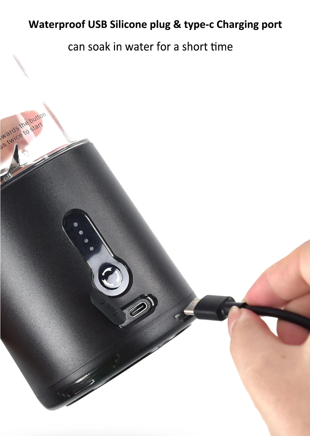 Portable Blender Mini Electric Fruit Juicer Mixer USB Rechargeable Smoothie Orange Fresh Juice Blender Portable Blender