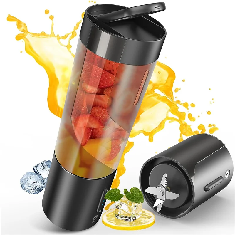 Portable Blender, Personal Size Blender For Shakes And Smoothies With 6 Ultra Sharp Blades, 16 Oz USB Rechargeable Durable White