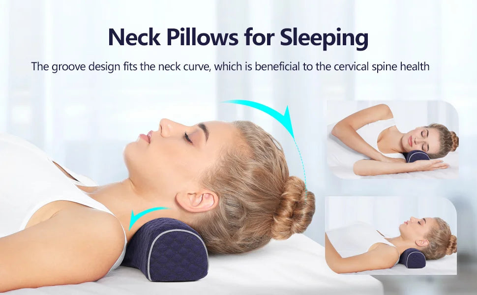 Orthopedic Neck Pillow: Superior Cervical Support  Soft Memory Foam, Breathable  Washable, Ideal for Every Sleeper