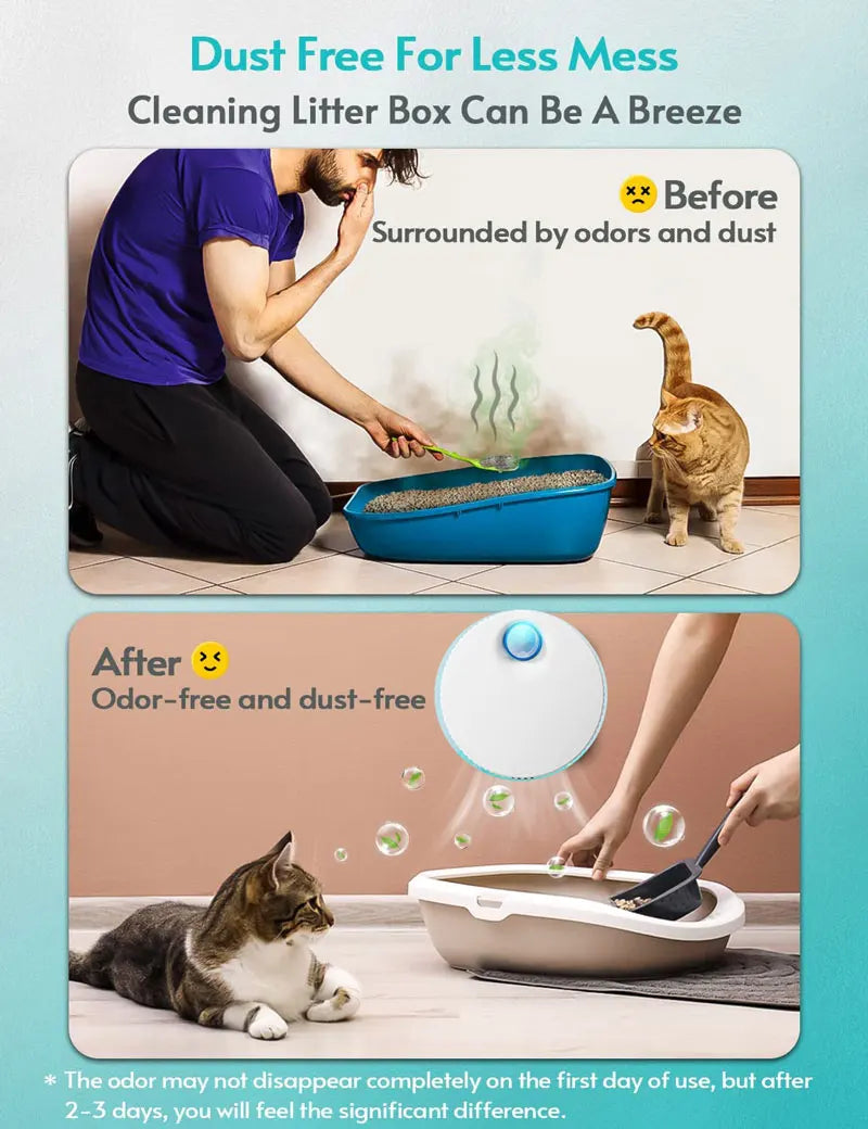 Smart Cat Odor Purifier For Cat Litter Box Deodorizer Pet Toilet Air Purifier Dog Cat Litter Deodorant Pet Supplies