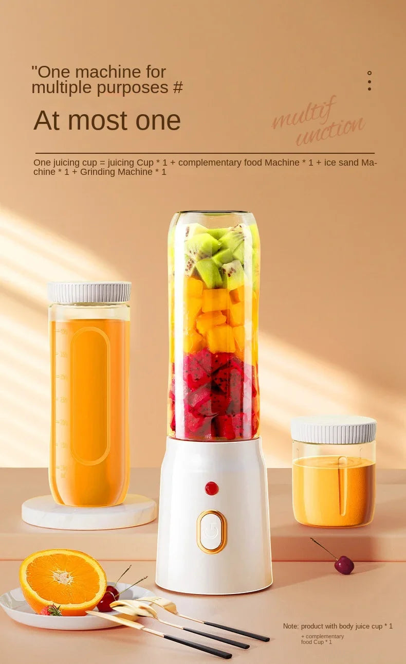 Portable Kitchen  Blender Wireless Electric Fruit Juicer Machine For Orange Ice Crushing 10 Blades Auxiliary Food Machine Mixer