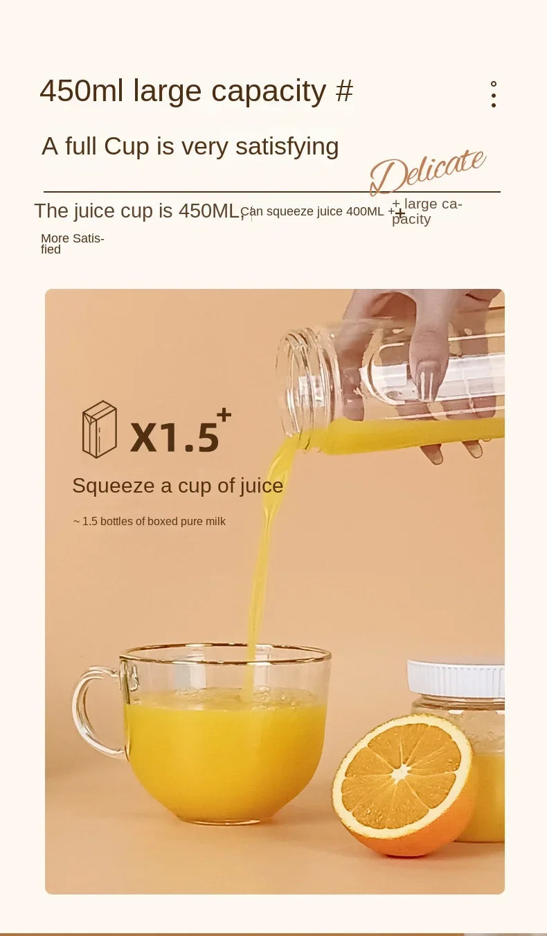 Portable Kitchen  Blender Wireless Electric Fruit Juicer Machine For Orange Ice Crushing 10 Blades Auxiliary Food Machine Mixer