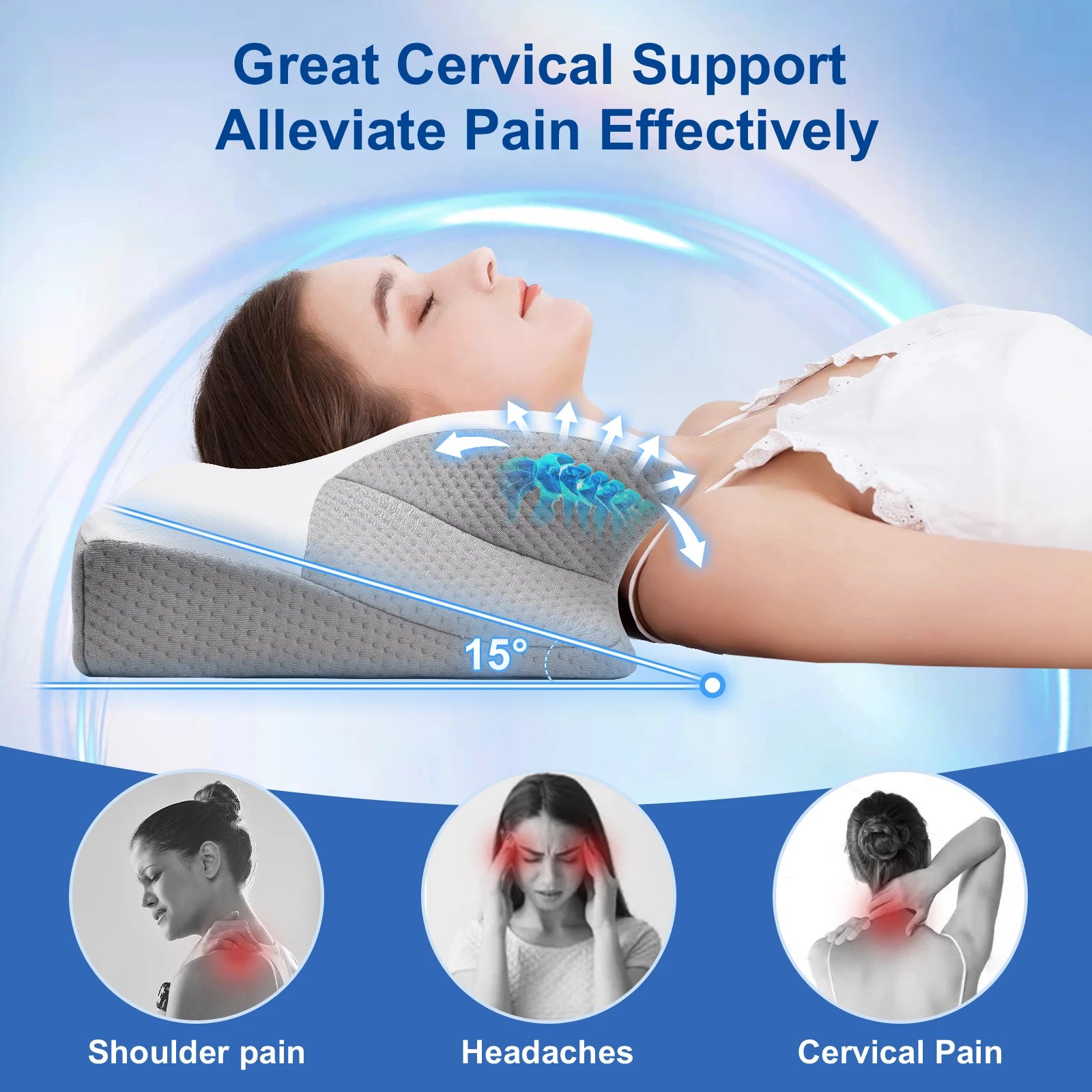 high pillows are taller and thicker, not deformed or collapsed, protecting the cervical spine and helping sleep memory pillow
