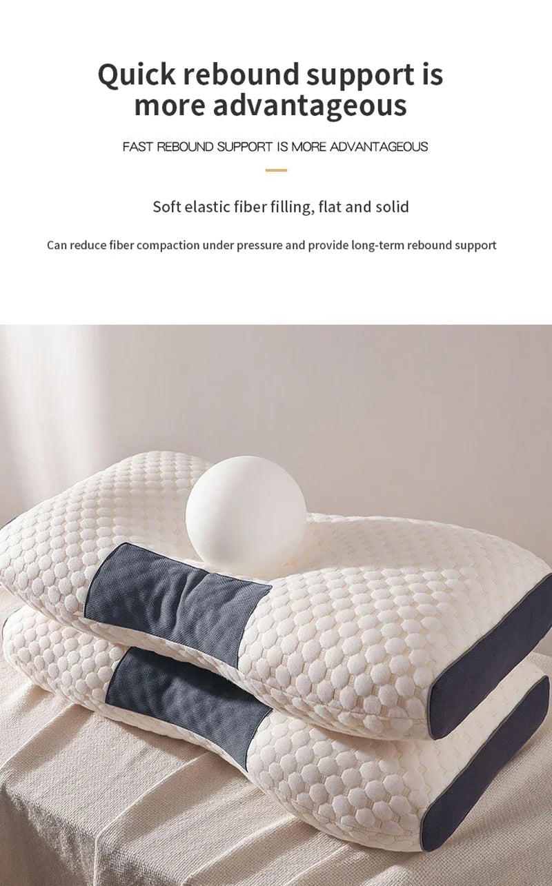 NEW Pillow Help Sleep And Protect The Neck Cervical Orthopedic Household Soybean Fiber Massage SPA Pillow For Sleeping 2025
