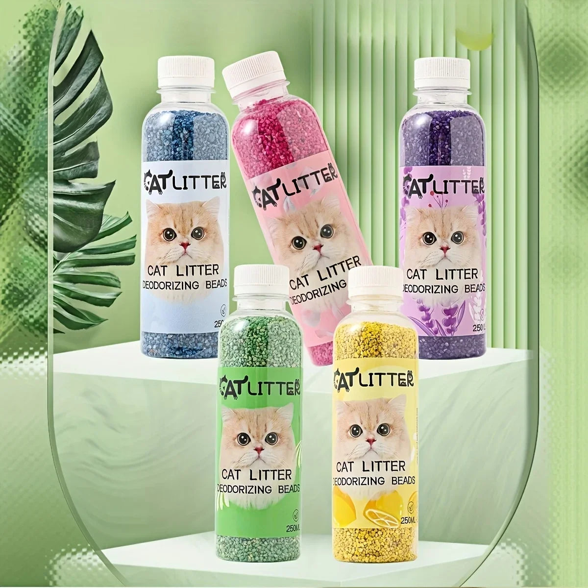 A Bottle of Cat Litter Deodorizing Beads Air Purifier- Make Your Home Smell Comfortable and Remove Odors-Pet urine deodorant