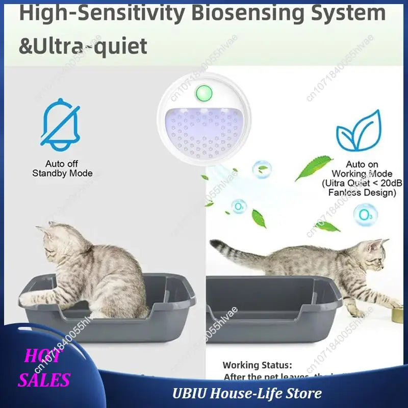 Cat Deodorizer For Litter Box Smart Cat Odor Purifier Room Deodorizer For Cat Litter Box-Best Selling