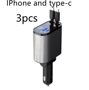 4 in 1 Retractable Car Charger