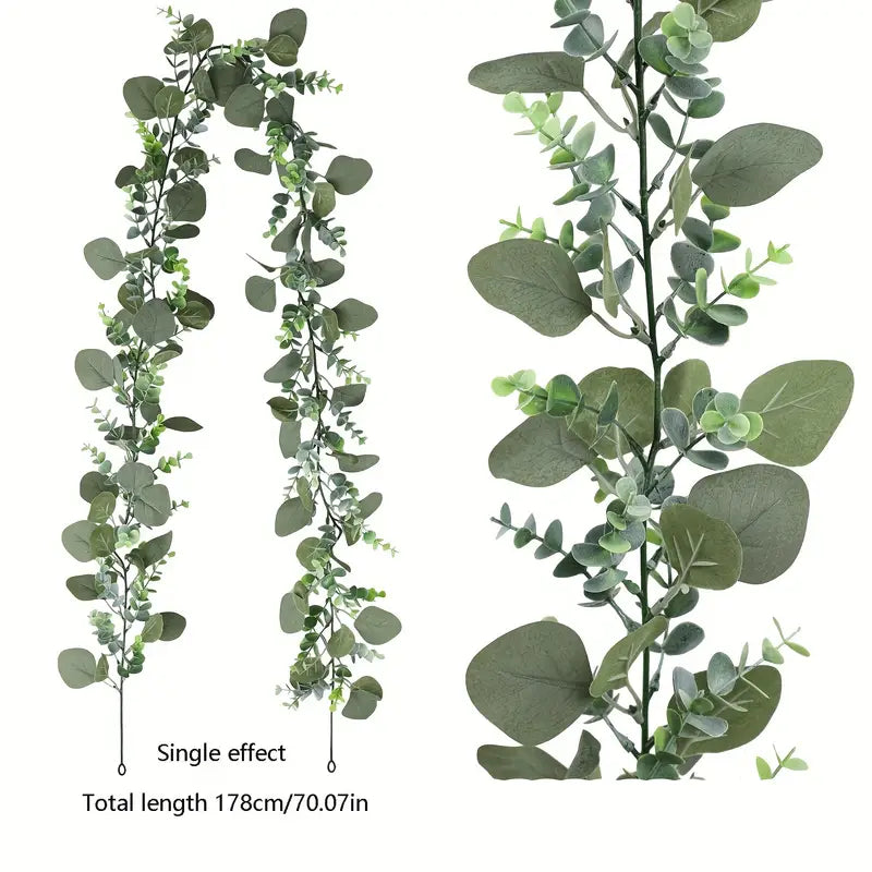 Artificial Eucalyptus Garland - Realistic Fake Greenery for Weddings & Home Decor