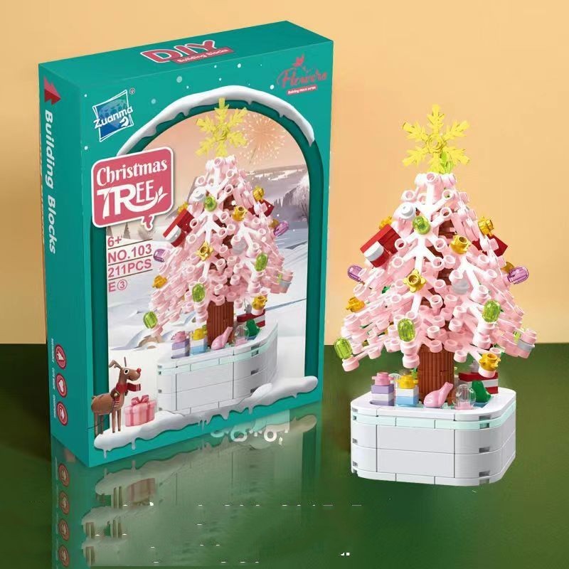 Christmas Building Block Tree Music Box